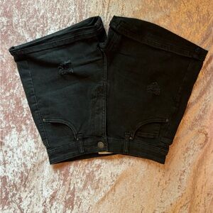 RSQ jeans super high-rise Mom Black Distressed Denim Shorts size 24 pacsun